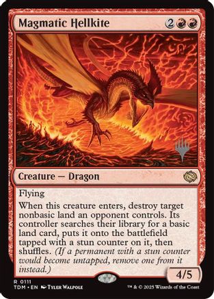 Magmatic Hellkite [Tarkir: Dragonstorm Promos]-1
