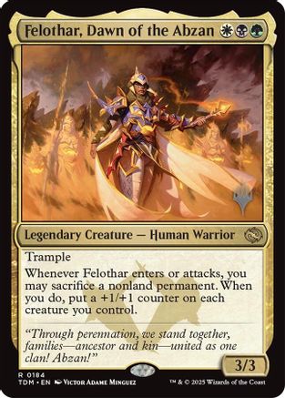 Felothar, Dawn of the Abzan (Promo Pack) [Tarkir: Dragonstorm Promos]-1
