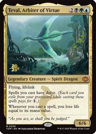 Teval, Arbiter of Virtue [Tarkir: Dragonstorm Prerelease Promos]-1
