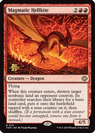 Magmatic Hellkite [Tarkir: Dragonstorm Prerelease Promos]-1