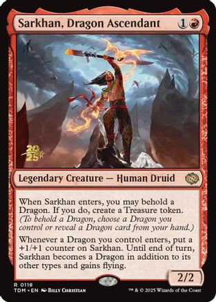 Sarkhan, Dragon Ascendant [Tarkir: Dragonstorm Prerelease Promos]-1