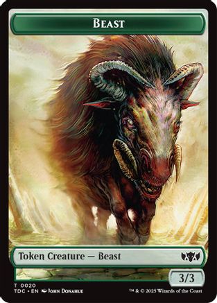 Beast // Treasure Double-Sided Token [Tarkir: Dragonstorm Commander Tokens]-4