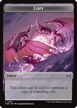 Copy // Dragon (0014) Double-Sided Token [Tarkir: Dragonstorm Commander Tokens]-3