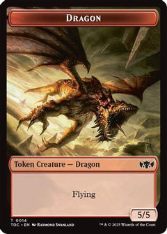 Dragon (0014) // Treasure Double-Sided Token [Tarkir: Dragonstorm Commander Tokens]-3