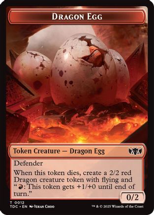 Dragon Egg // Dragon (0013) Double-Sided Token [Tarkir: Dragonstorm Commander Tokens]-4