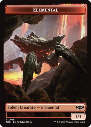 Elemental (0016) // Gold Double-Sided Token [Tarkir: Dragonstorm Commander Tokens]-3
