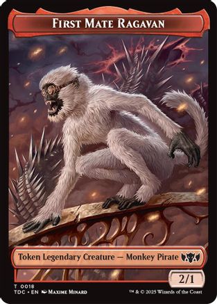 First Mate Ragavan // Treasure Double-Sided Token [Tarkir: Dragonstorm Commander Tokens]-3