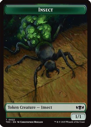 Insect (0022) // Plant Double-Sided Token [Tarkir: Dragonstorm Commander Tokens]-4
