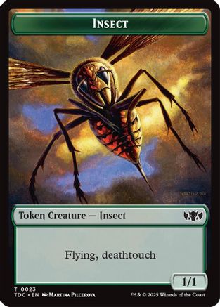 Insect (0023) // Wall Double-Sided Token [Tarkir: Dragonstorm Commander Tokens]-3