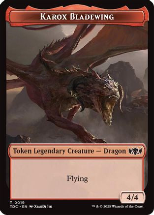 Karox Bladewing // Copy Double-Sided Token [Tarkir: Dragonstorm Commander Tokens]-4