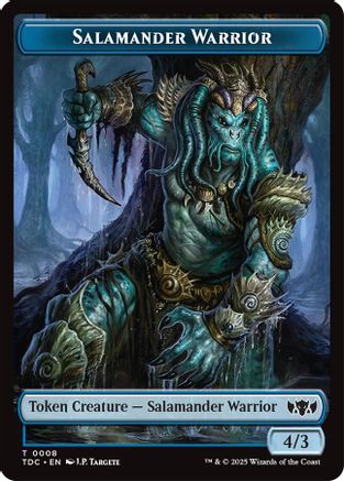 Salamander Warrior // Zombie Druid Double-Sided Token [Tarkir: Dragonstorm Commander Tokens]-3