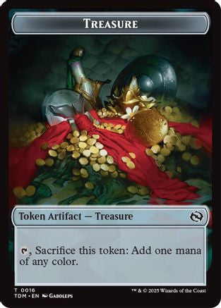 Treasure // Zombie Druid Double-Sided Token (TDC-16 // 10) - Commander: Tarkir: Dragonstorm-1