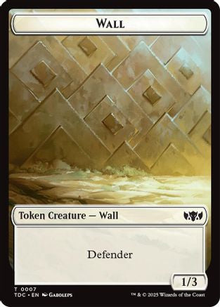 Wall // Spider Double-Sided Token (TDC-7 // 25) - Commander: Tarkir: Dragonstorm-1