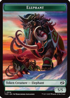 Elephant // Treasure Double-Sided Token [Tarkir: Dragonstorm Tokens]-3