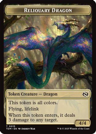 Reliquary Dragon // Dragon (0011) Double-Sided Token [Tarkir: Dragonstorm Tokens]-5