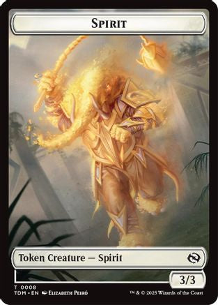 Spirit (0008) // Spirit (0009) Double-Sided Token [Tarkir: Dragonstorm Tokens]-4