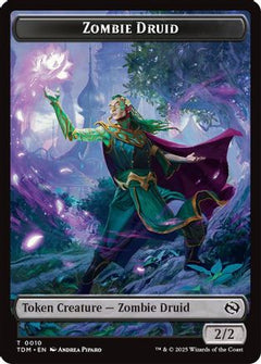 Zombie Druid // Treasure Double-Sided Token (TDM-10 // 16) - Tarkir: Dragonstorm-1