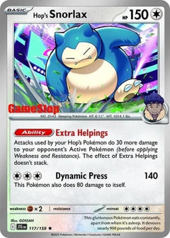 Hop's Snorlax (117/159) (GameStop) (Cosmos Holo) [Scarlet & Violet: Journey Together]-1