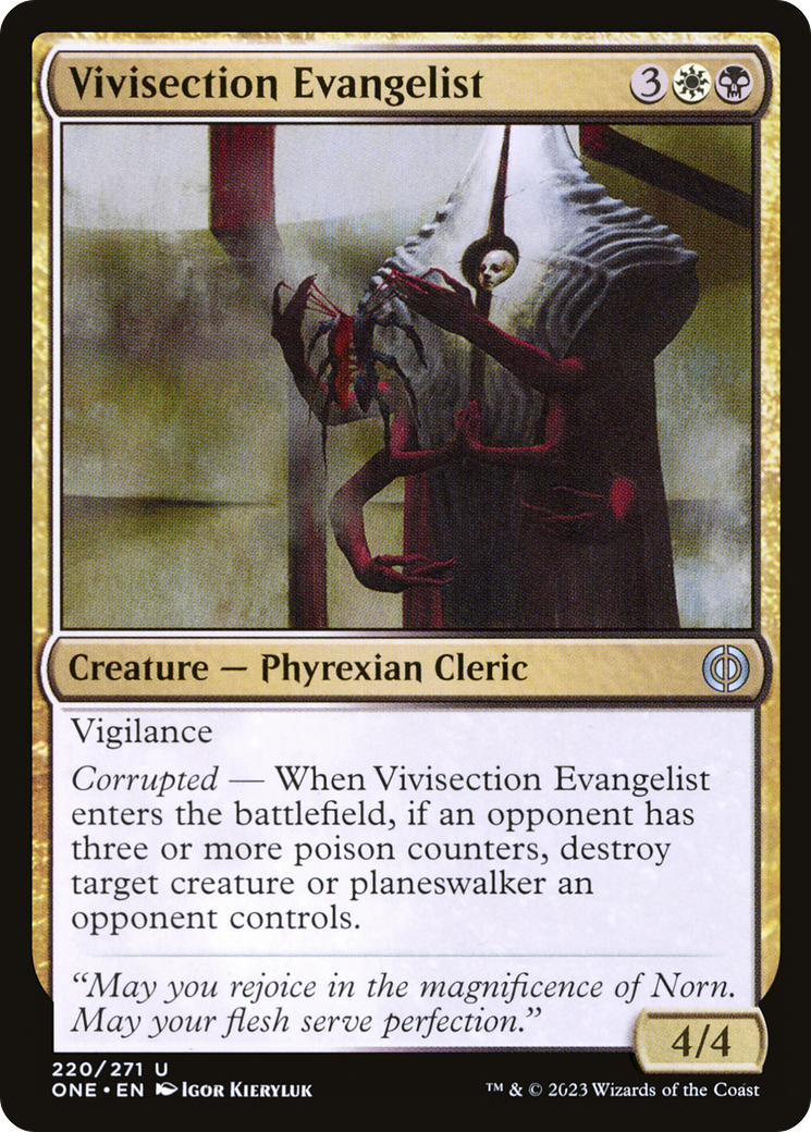 Vivisection Evangelist (ONE-220) - Phyrexia: All Will Be One Foil-1