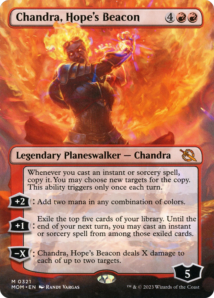 Chandra, Hope's Beacon (Borderless Alternate Art) [March of the Machine]-1