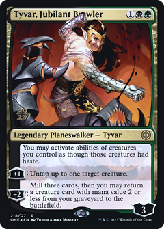 Tyvar, Jubilant Brawler (PRE-218) - Phyrexia: All Will Be One Promos Foil-1
