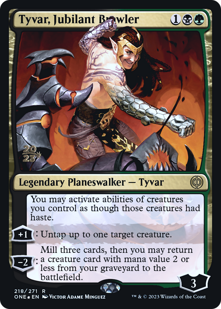 Tyvar, Jubilant Brawler (PRE-218) - Phyrexia: All Will Be One Promos Foil-1