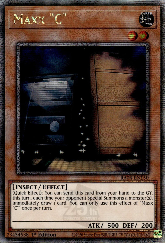 Maxx "C" [RA04-EN150] Quarter Century Secret Rare
