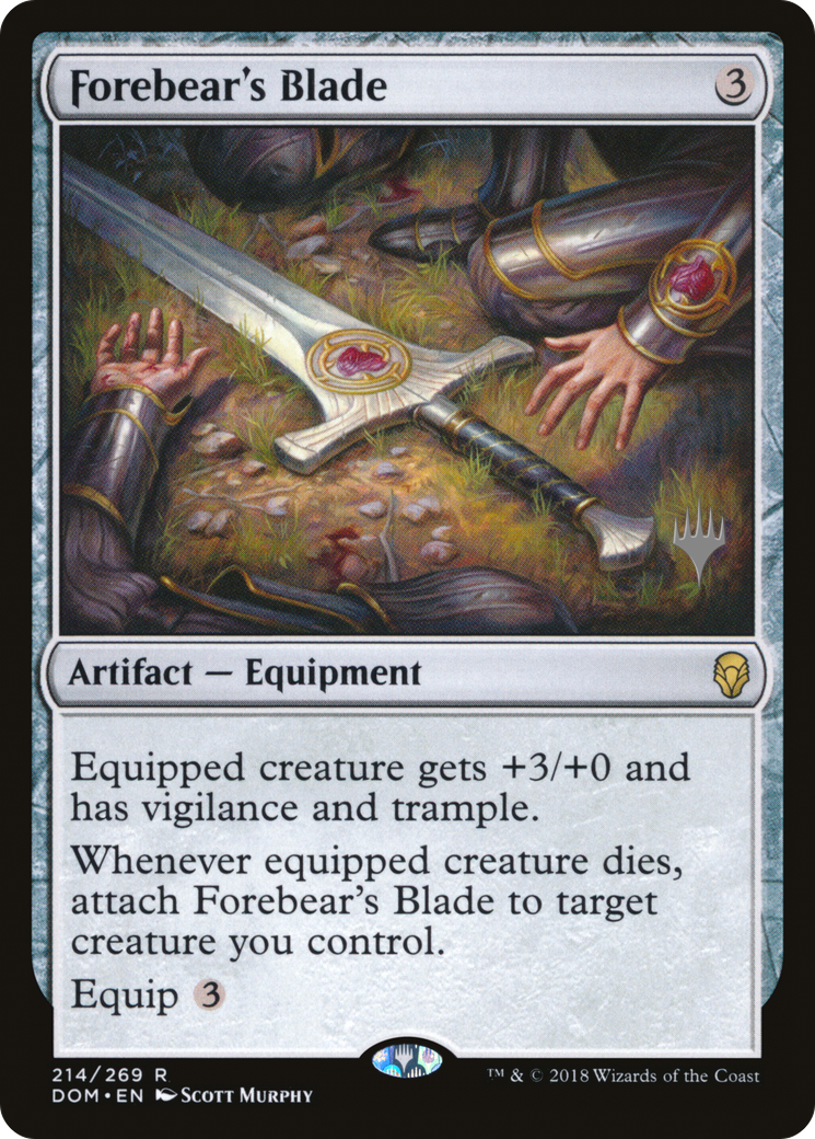 Forebear's Blade (Promo Pack) [Dominaria Promos]-1