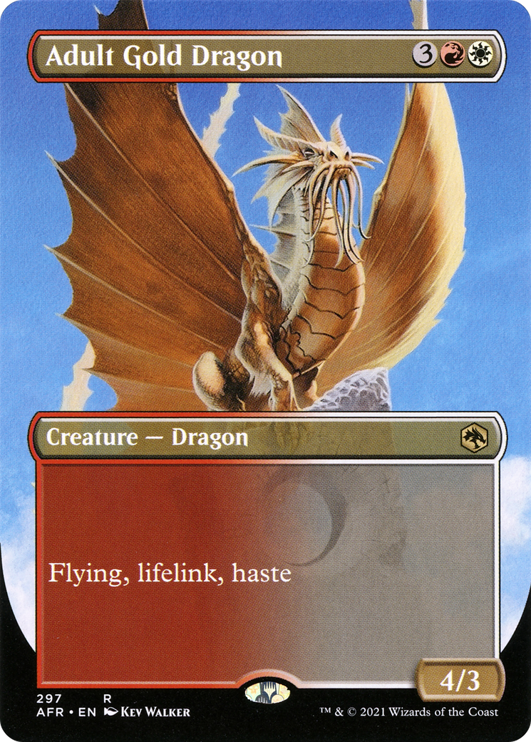 Adult Gold Dragon (Borderless Alternate Art) [Dungeons & Dragons: Adventures in the Forgotten Realms]-1