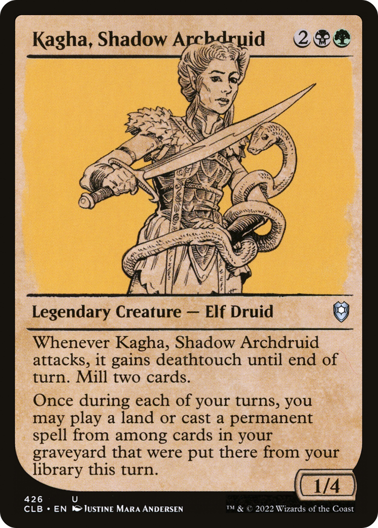 Kagha, Shadow Archdruid (Showcase) [Commander Legends: Battle for Baldur's Gate]-1