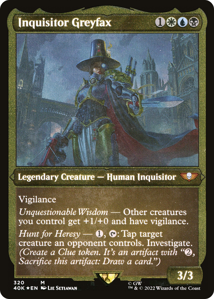 Inquisitor Greyfax (40K-320) - Warhammer 40,000 Commander Etched Foil-1