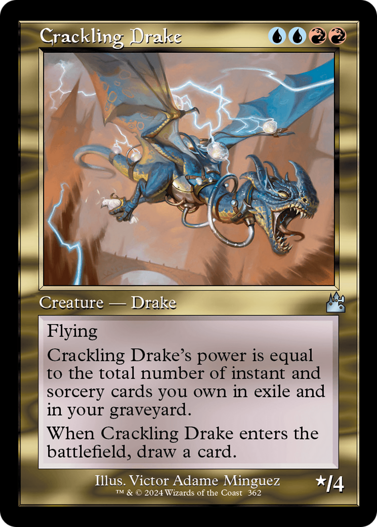 Crackling Drake (Retro Frame) [Ravnica Remastered]-1