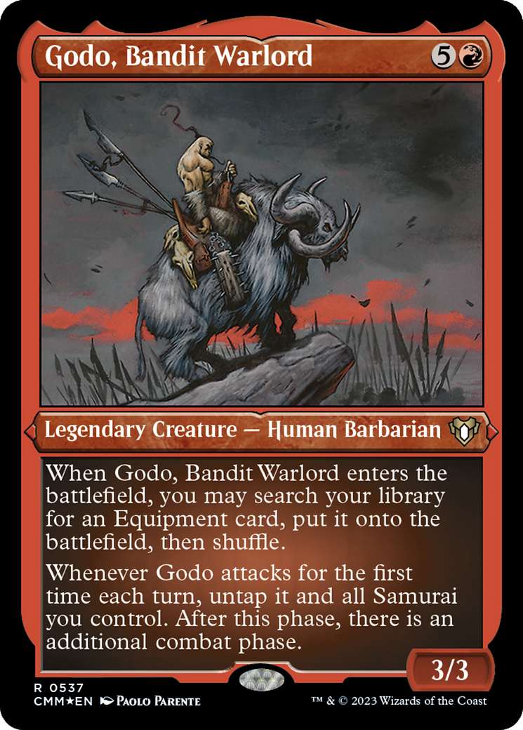 Godo, Bandit Warlord (CMM-537) - Commander Masters Etched Foil-1