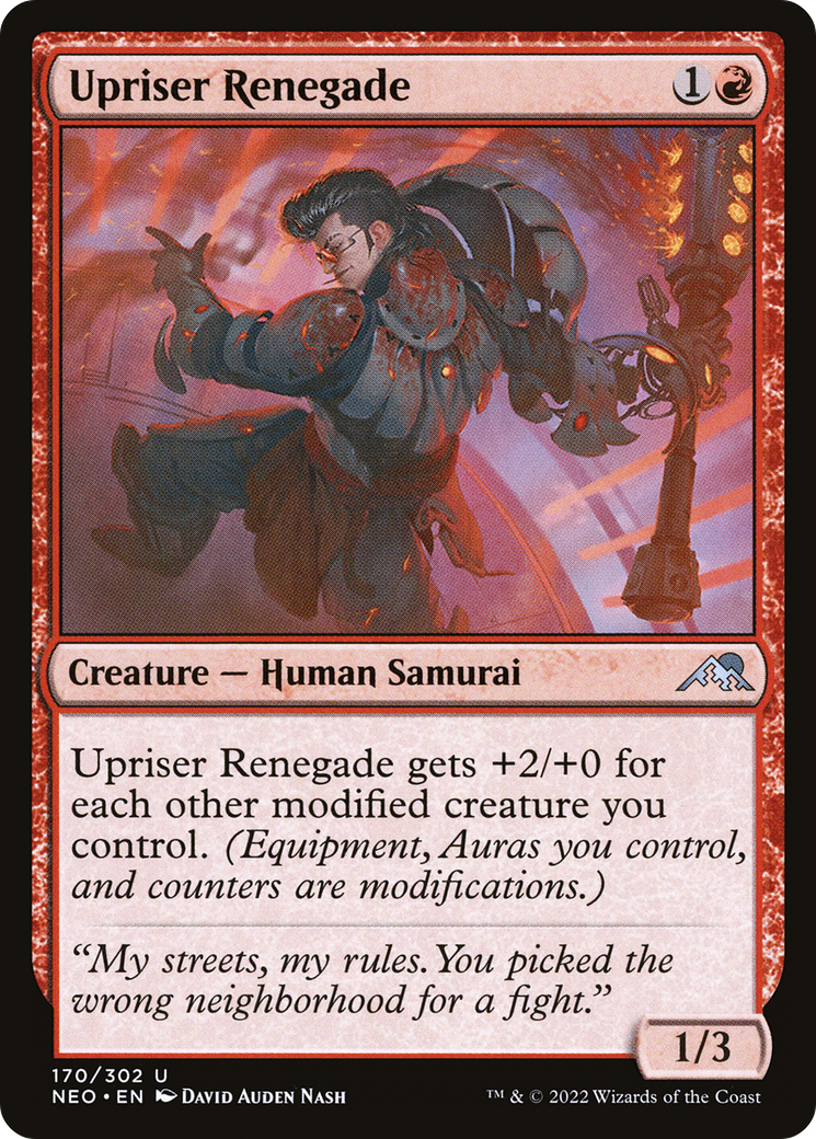 Upriser Renegade (NEO-170) - Kamigawa: Neon Dynasty Foil-1