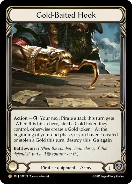 Gold-Baited Hook (Cold Foil) [SEA125] (High Seas)  Cold Foil-1