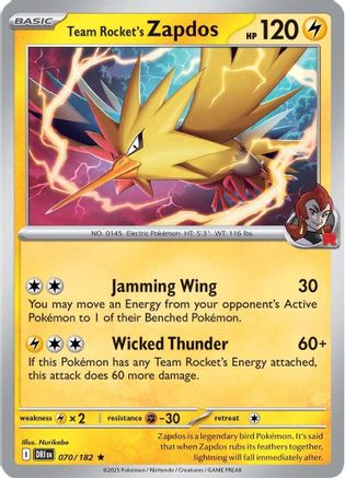 Team Rocket's Zapdos (070/182) [Scarlet & Violet: Destined Rivals]-1