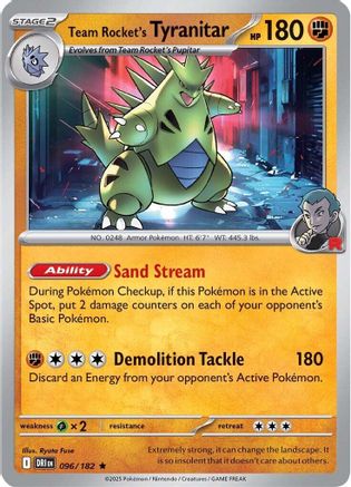 Team Rocket's Tyranitar (096/182) [Scarlet & Violet: Destined Rivals]-1