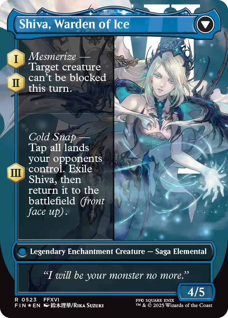 Jill, Shiva's Dominant // Shiva, Warden of Ice (Borderless) (Surge Foil) [FINAL FANTASY]-2