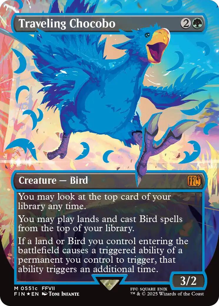 Traveling Chocobo (Borderless) (Neon Ink Blue) [FINAL FANTASY]-1