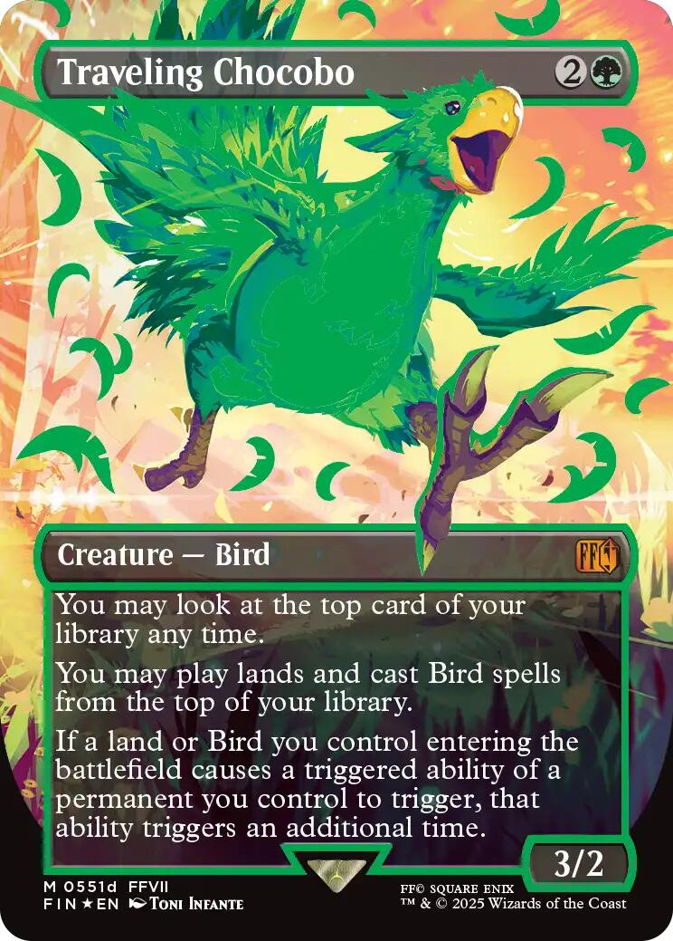 Traveling Chocobo (Borderless) (Neon Ink Green) [FINAL FANTASY]-1