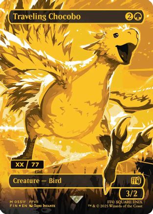Traveling Chocobo (Borderless) (Serial Numbered) (FIN-551F) - FINAL FANTASY Foil-1