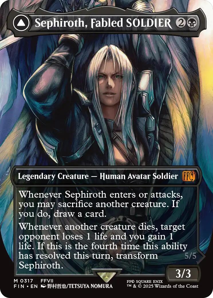 Sephiroth, Fabled SOLDIER // Sephiroth, One-Winged Angel (Borderless) (0317) [FINAL FANTASY]-1