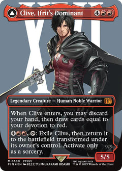Clive, Ifrit's Dominant // Ifrit, Warden of Inferno (Borderless) (Surge Foil) [FINAL FANTASY]-1