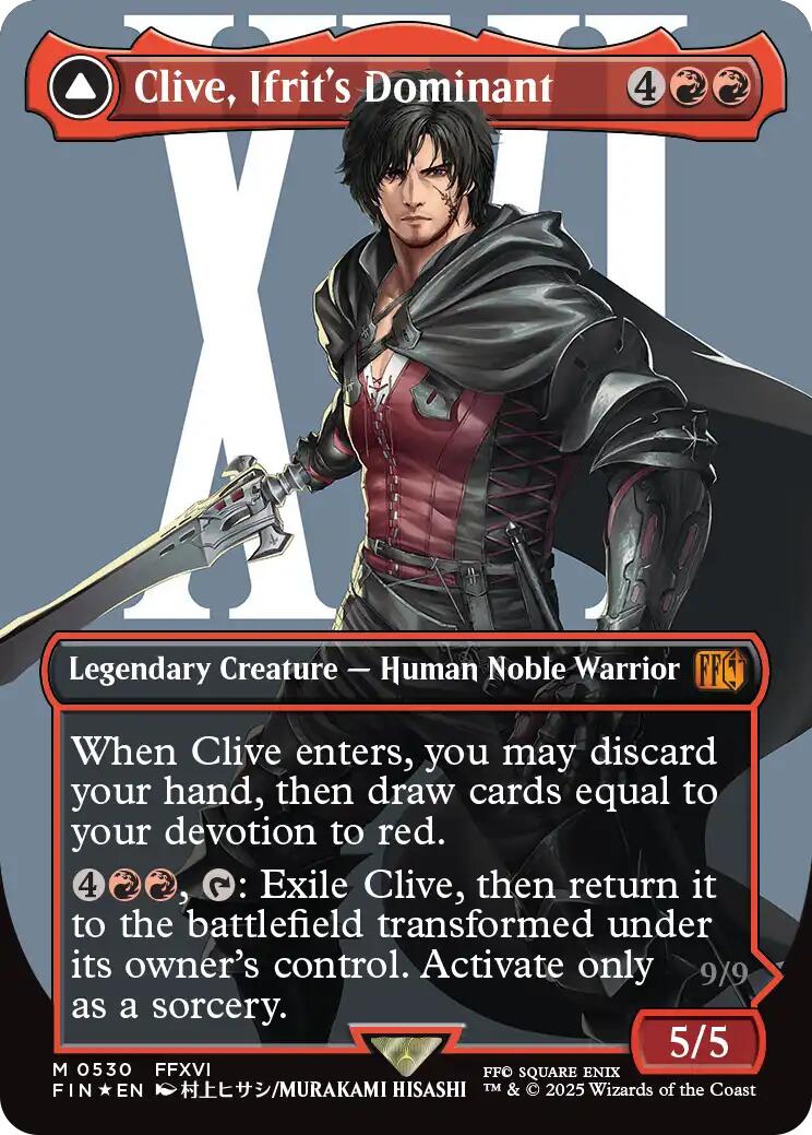 Clive, Ifrit's Dominant // Ifrit, Warden of Inferno (Borderless) (Surge Foil) [FINAL FANTASY]-1