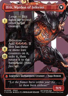 Clive, Ifrit's Dominant // Ifrit, Warden of Inferno (Borderless) (Surge Foil) [FINAL FANTASY]-2