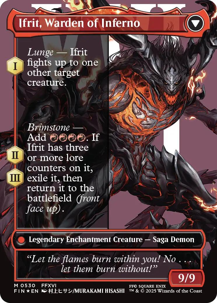Clive, Ifrit's Dominant // Ifrit, Warden of Inferno (Borderless) (Surge Foil) [FINAL FANTASY]-2