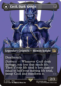 Cecil, Dark Knight // Cecil, Redeemed Paladin (Borderless) (Surge Foil) [FINAL FANTASY]-1