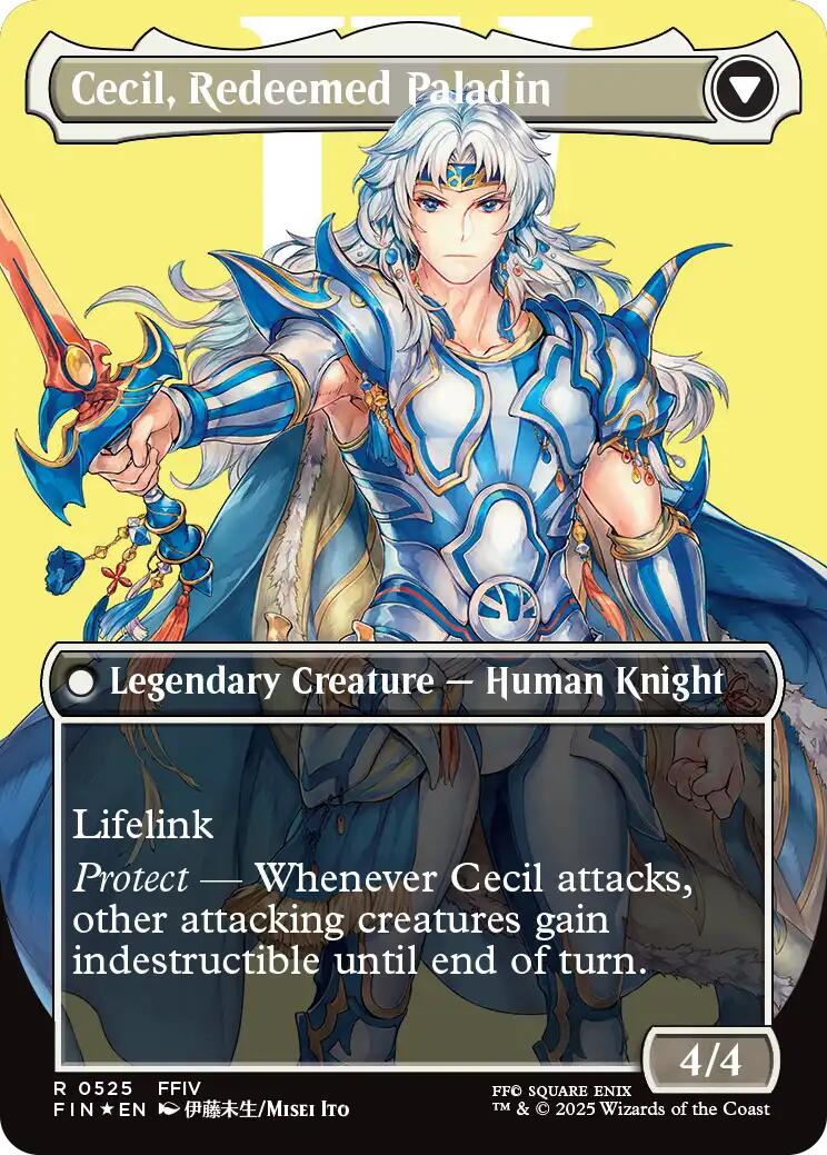 Cecil, Dark Knight // Cecil, Redeemed Paladin (Borderless) (Surge Foil) [FINAL FANTASY]-2
