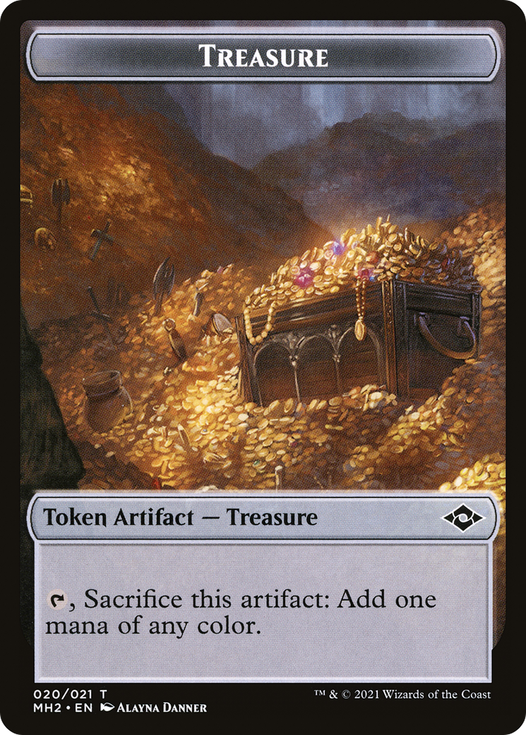 Treasure (020) Token (MH2-020) - Modern Horizons 2 Tokens Foil-1