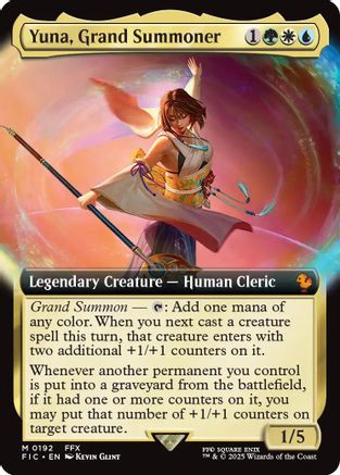 Yuna, Grand Summoner (Extended Art) (FIC-192) - Commander: FINAL FANTASY-1